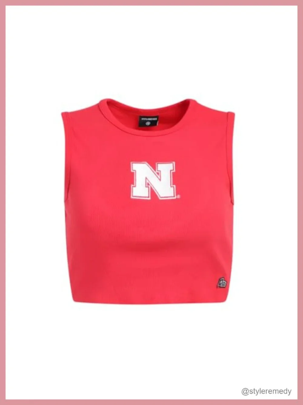 Women's Cropped Ribbed Cut-Off Tank Top, Sleeveless, NCAA Game Day Shirt